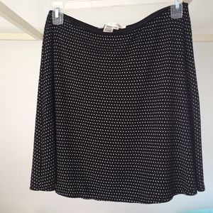 MAX STUDIO black+white polka dot skirt